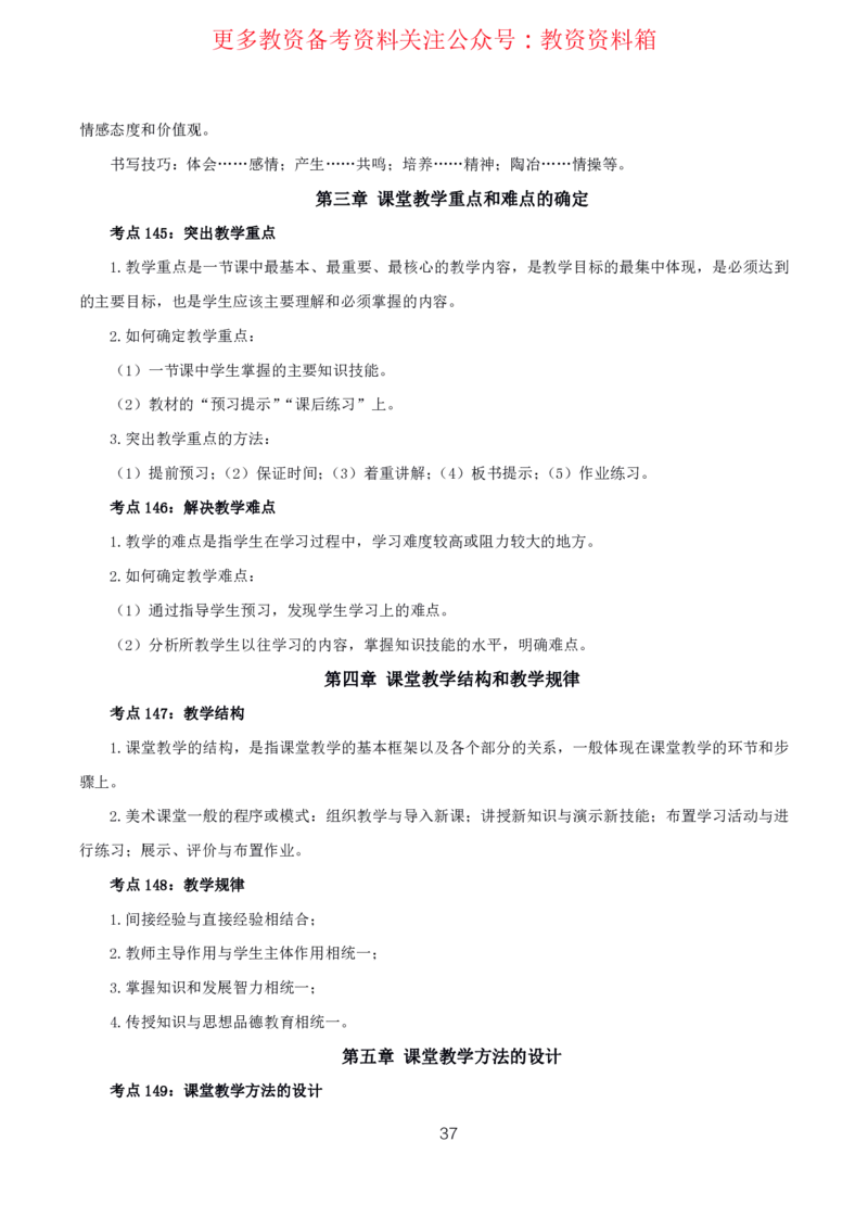 美术高频考点_教资_292026上教资科三高频考点