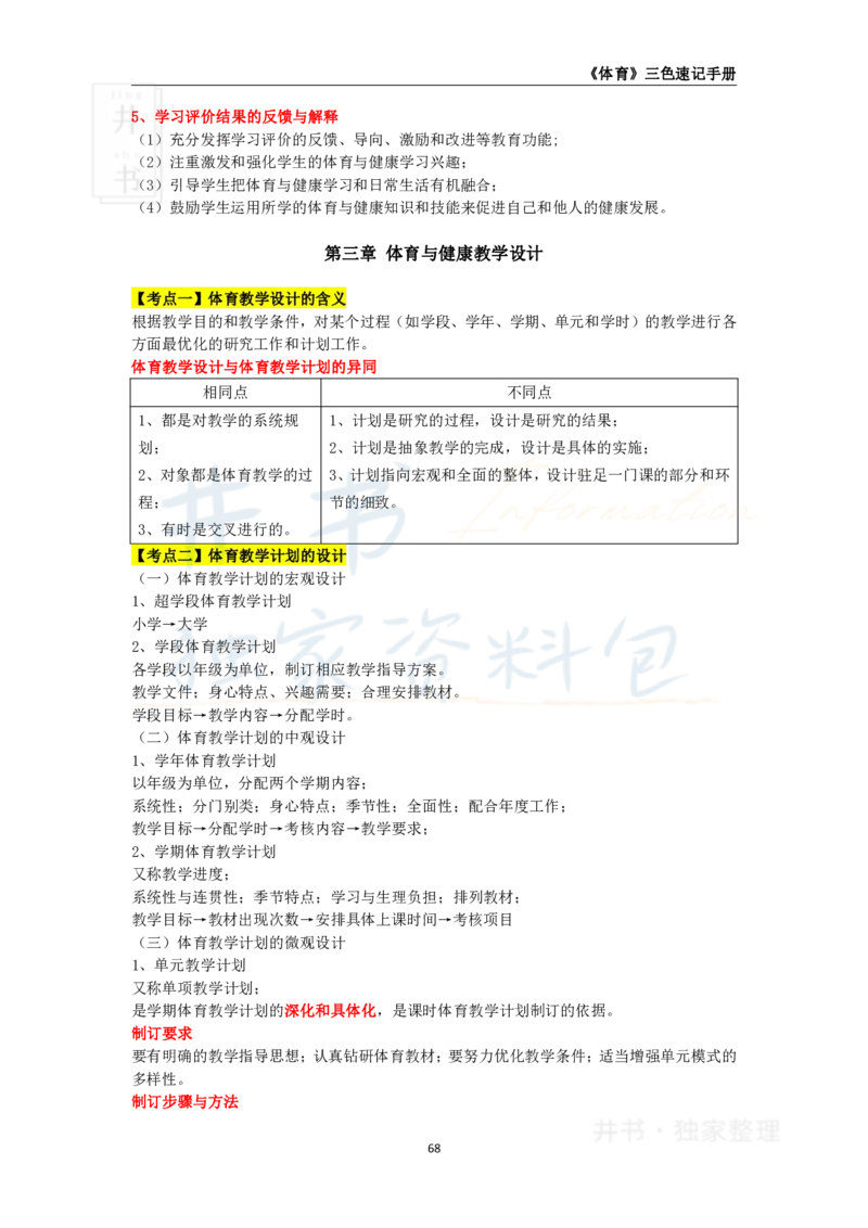 高中体育与健康王炸秘籍9_教资_初高中2026教资_25下教师资格证_科三高中各科资料汇总_井书&middot;独家资料包高中各科资料汇总_井书&middot;独家资料包（高中）体育与健康