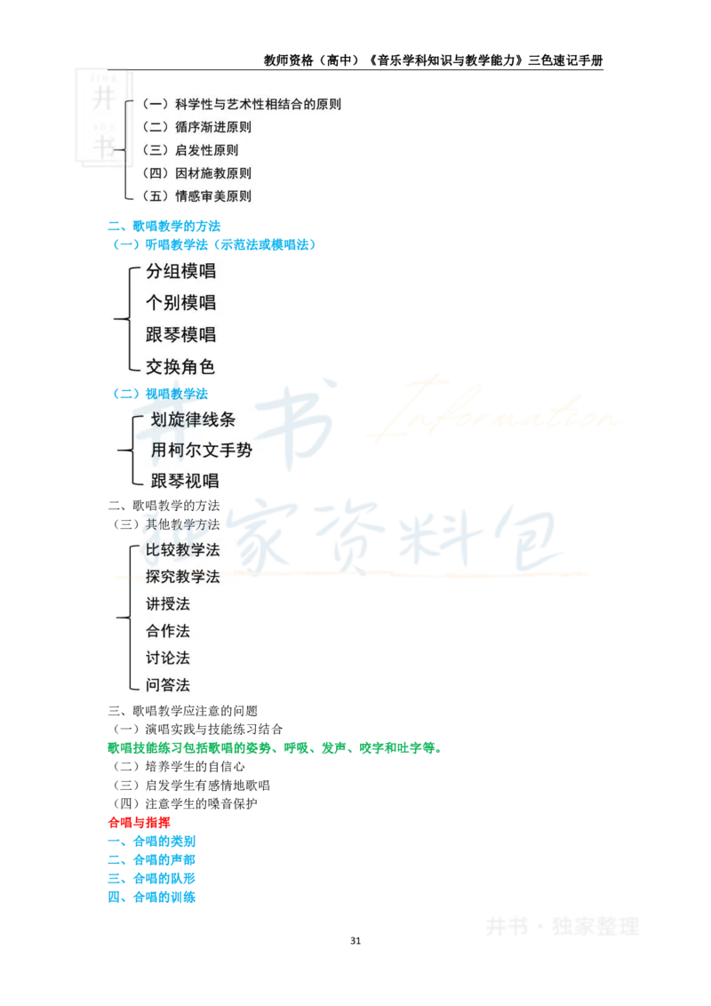 高中音乐王炸秘籍5_教资_初高中2026教资_25下教师资格证_科三高中各科资料汇总_井书&middot;独家资料包高中各科资料汇总_井书&middot;独家资料包（高中）音乐