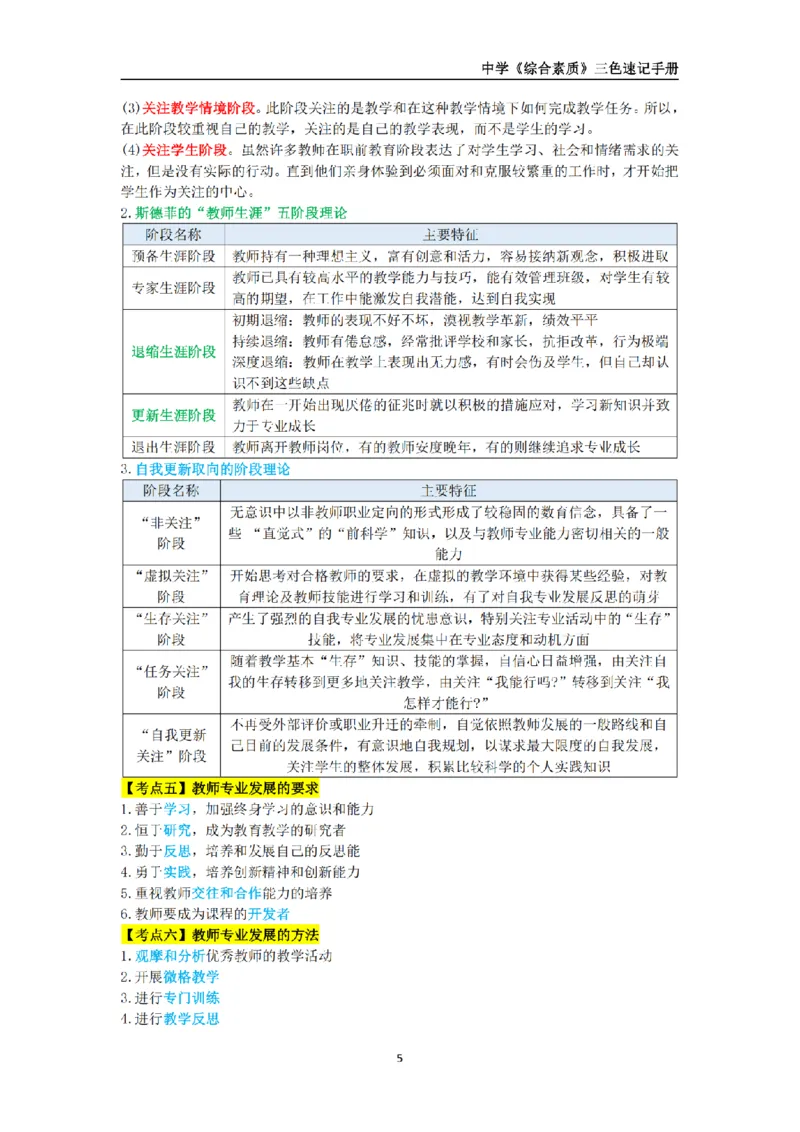 教师资格《中学综合素质》三色速记手册_扫描版_教资_2026上半年中学教资笔试（更新中）_00教资笔试三色速记手册