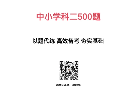 科二500题-答案_教资_卢姨26上教资笔试科一科二核心考点500题_中小幼科二500题