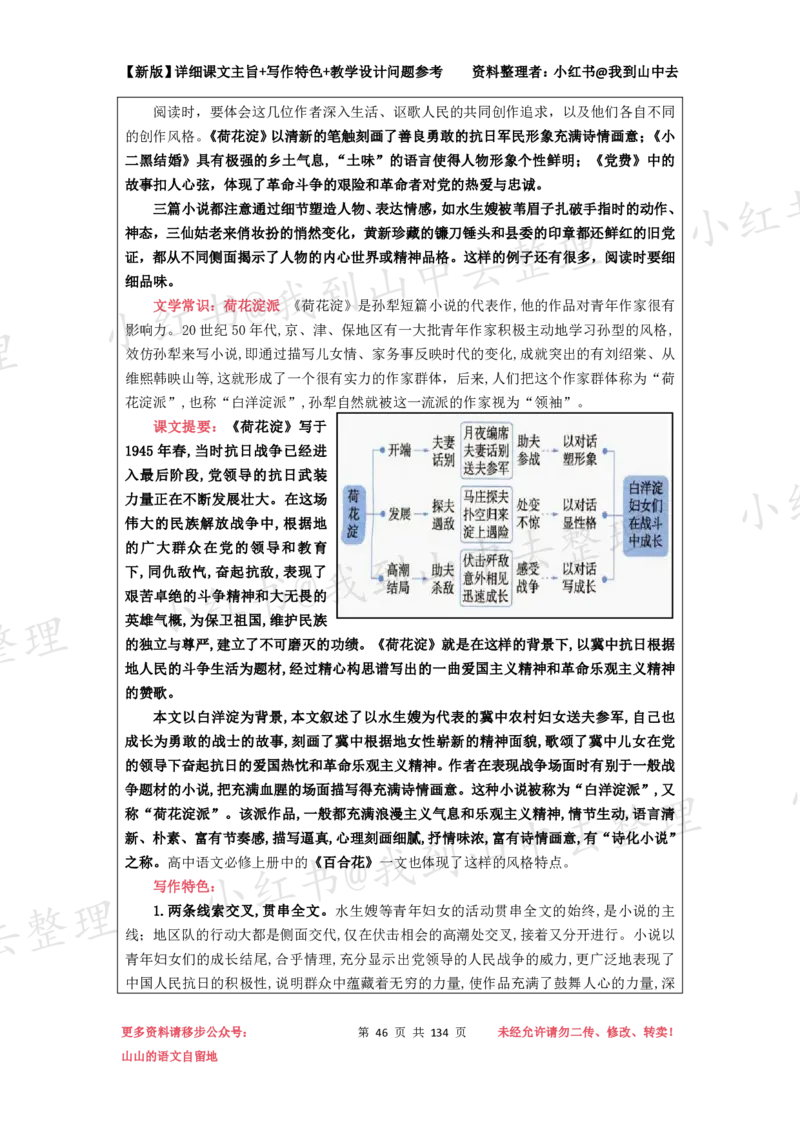 134页新版选择性必修中册课文梳理@我到山中去_4-教培资料-26年最新资料-同步更新_初中高中教资_03科三专项（进去保存报考的学科即可）_12小某书热门博主（高中语文）