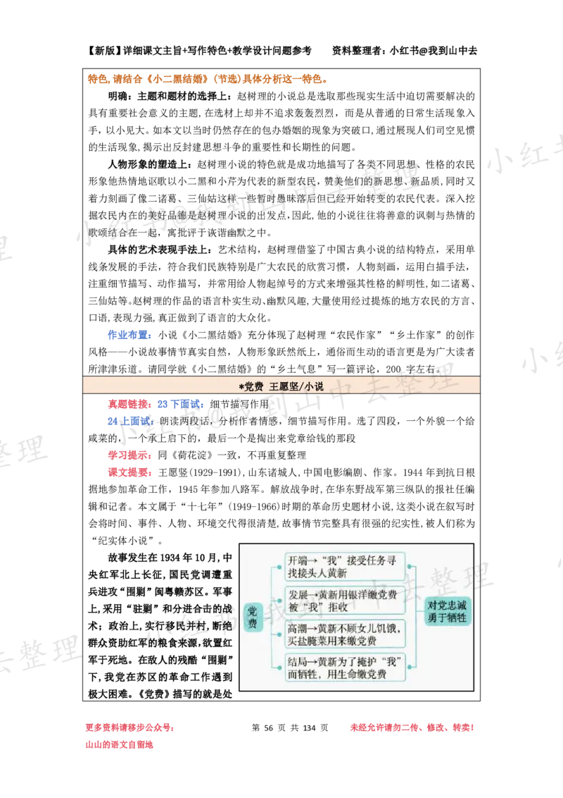 134页新版选择性必修中册课文梳理@我到山中去_4-教培资料-26年最新资料-同步更新_初中高中教资_03科三专项（进去保存报考的学科即可）_12小某书热门博主（高中语文）