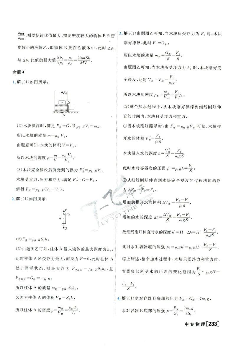 2025《一飞冲天-中考专项》物理答案_《一飞冲天-中考专项》2026版_一飞冲天-中考专项（2025版）