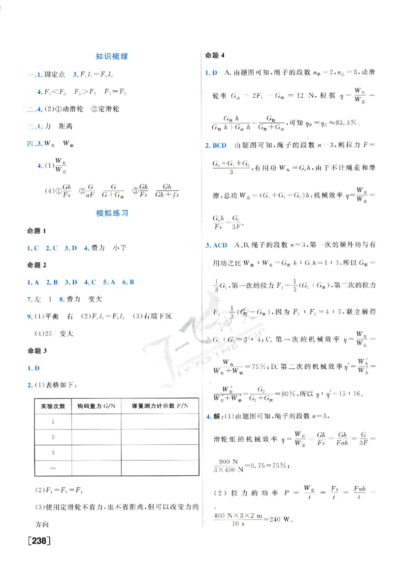 2025《一飞冲天-中考专项》物理答案_《一飞冲天-中考专项》2026版_一飞冲天-中考专项（2025版）