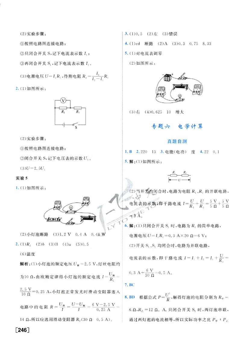 2025《一飞冲天-中考专项》物理答案_《一飞冲天-中考专项》2026版_一飞冲天-中考专项（2025版）