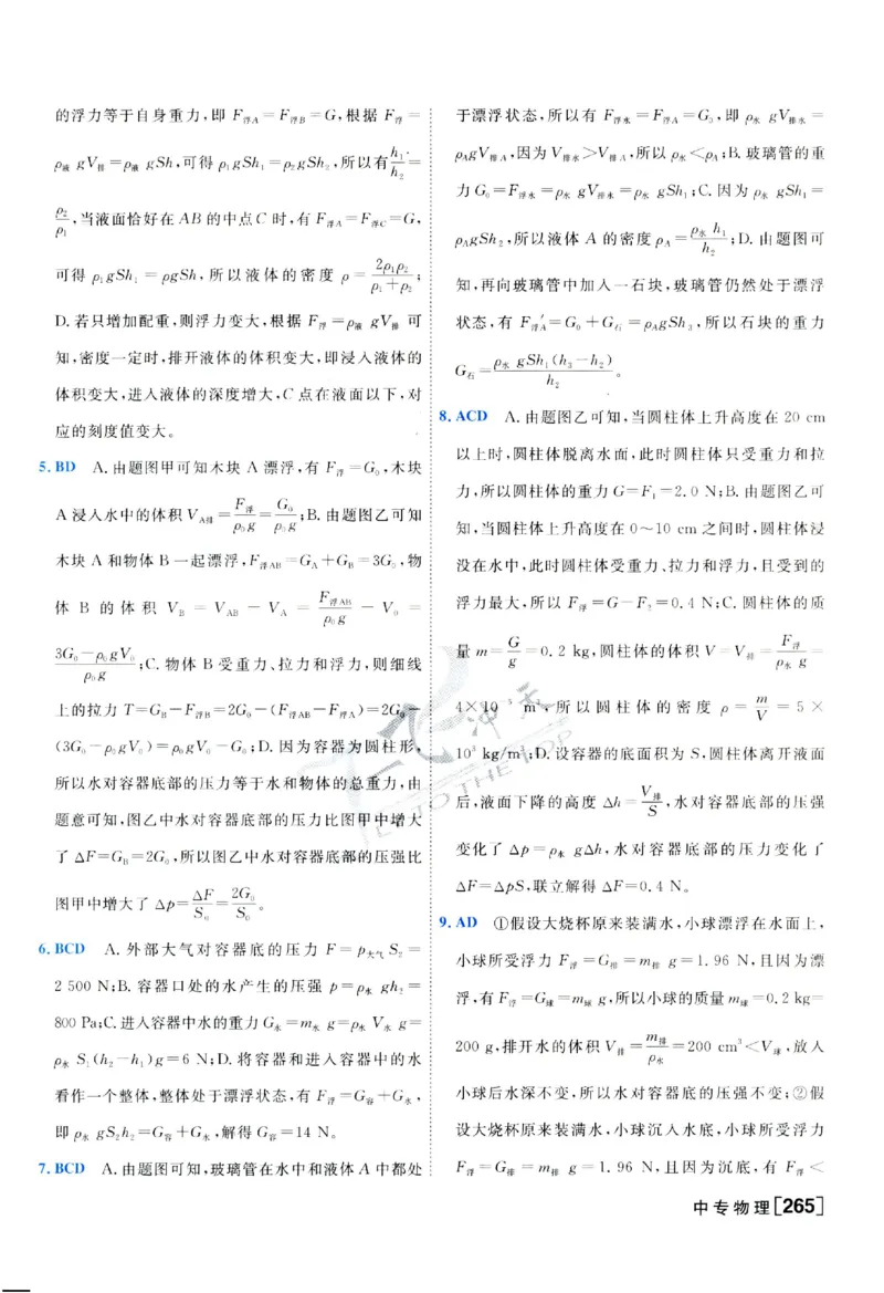 2025《一飞冲天-中考专项》物理答案_《一飞冲天-中考专项》2026版_一飞冲天-中考专项（2025版）