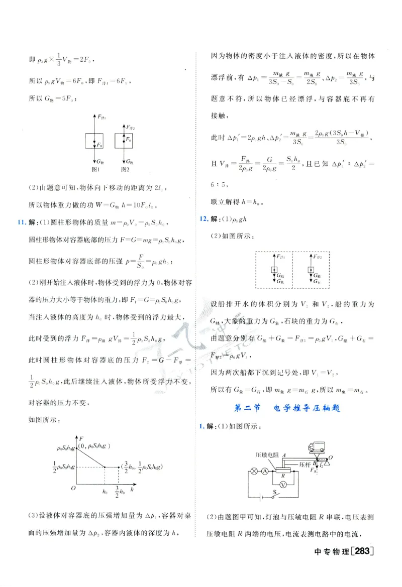 2025《一飞冲天-中考专项》物理答案_《一飞冲天-中考专项》2026版_一飞冲天-中考专项（2025版）