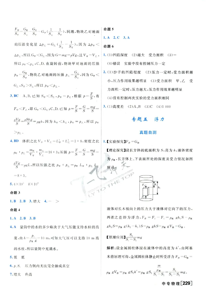 2025《一飞冲天-中考专项》物理答案_《一飞冲天-中考专项》2026版_一飞冲天-中考专项（2025版）