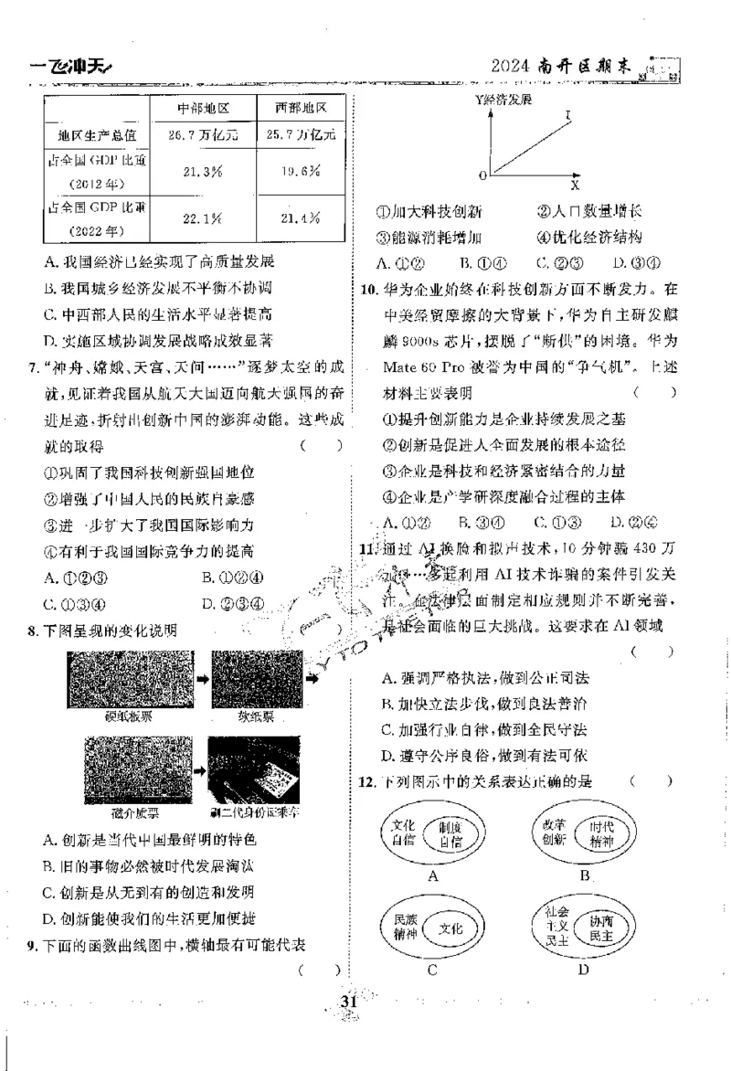 2025《一飞冲天-中考模拟试题汇编》道法_《一飞冲天-中考专项》2026版_一飞冲天-中考模拟试题汇编（2025版）