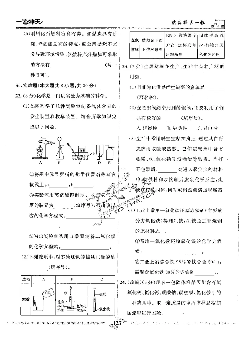 2025《一飞冲天-中考模拟试题汇编》化学_《一飞冲天-中考专项》2026版_一飞冲天-中考模拟试题汇编（2025版）