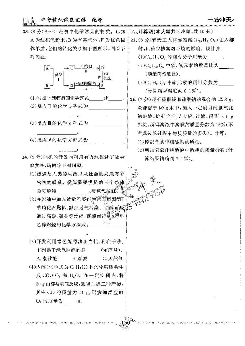 2025《一飞冲天-中考模拟试题汇编》化学_《一飞冲天-中考专项》2026版_一飞冲天-中考模拟试题汇编（2025版）