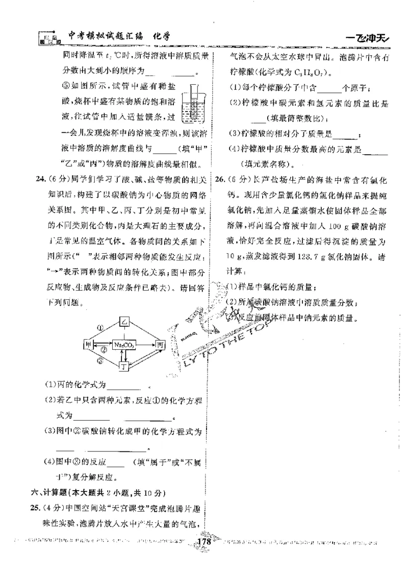2025《一飞冲天-中考模拟试题汇编》化学_《一飞冲天-中考专项》2026版_一飞冲天-中考模拟试题汇编（2025版）