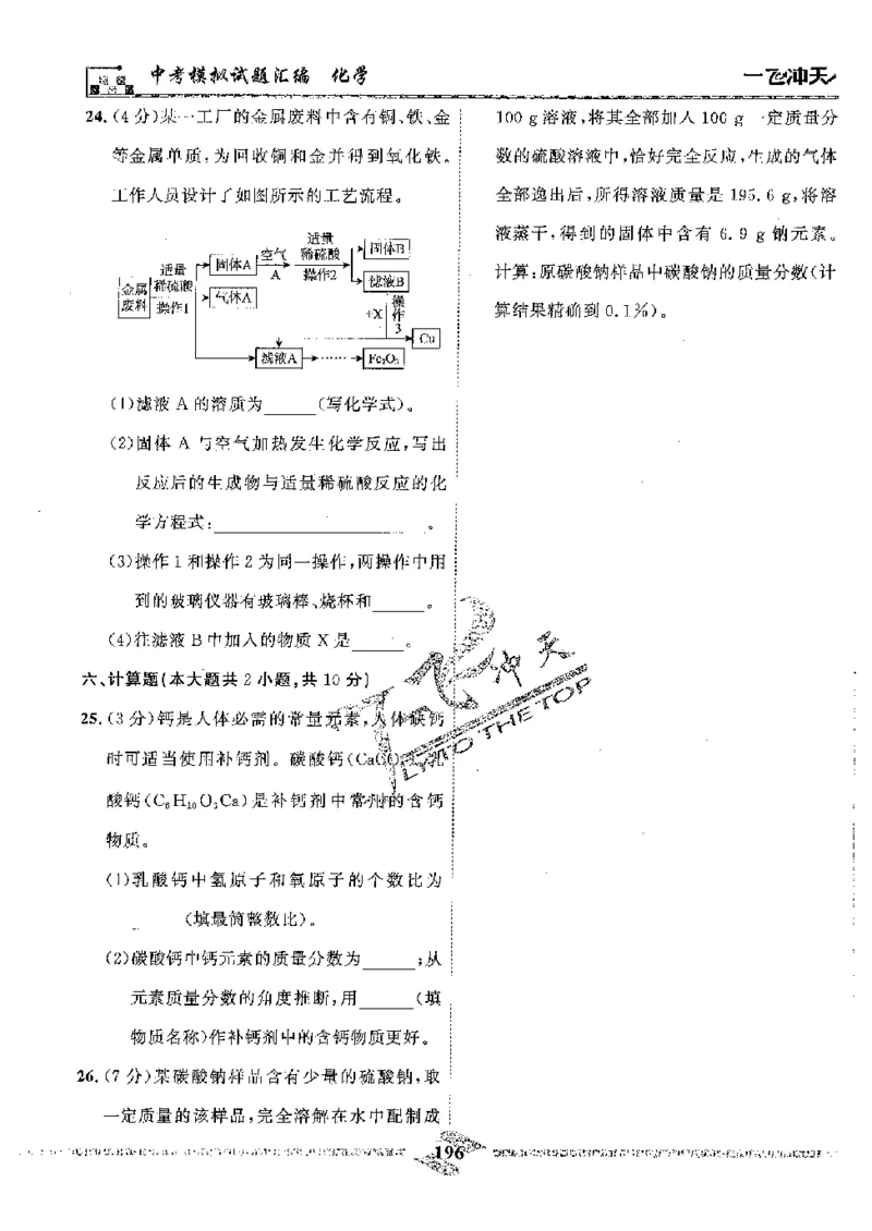 2025《一飞冲天-中考模拟试题汇编》化学_《一飞冲天-中考专项》2026版_一飞冲天-中考模拟试题汇编（2025版）