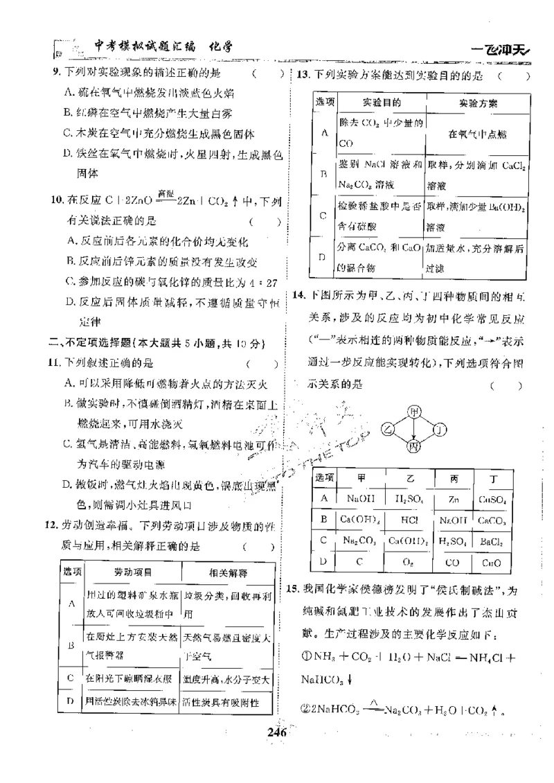 2025《一飞冲天-中考模拟试题汇编》化学_《一飞冲天-中考专项》2026版_一飞冲天-中考模拟试题汇编（2025版）