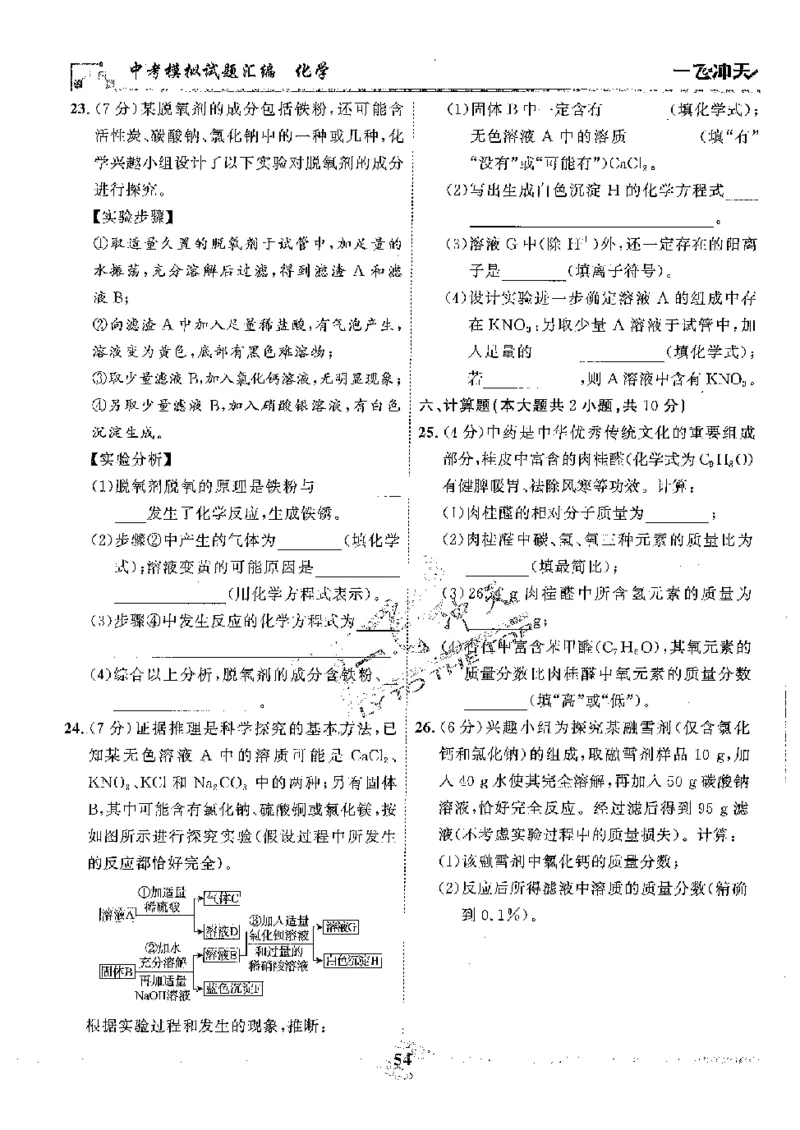 2025《一飞冲天-中考模拟试题汇编》化学_《一飞冲天-中考专项》2026版_一飞冲天-中考模拟试题汇编（2025版）