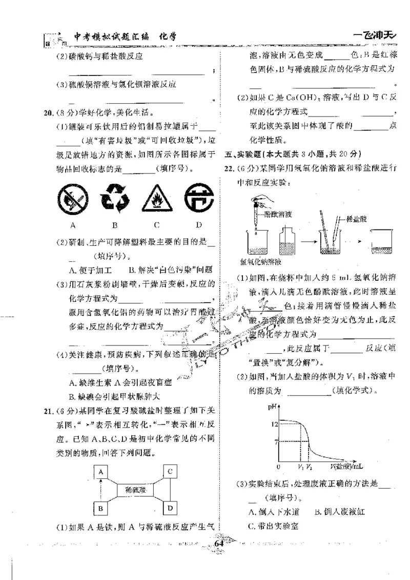 2025《一飞冲天-中考模拟试题汇编》化学_《一飞冲天-中考专项》2026版_一飞冲天-中考模拟试题汇编（2025版）
