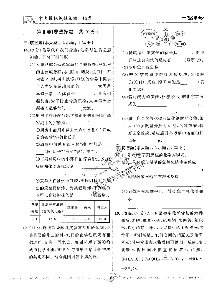 2025《一飞冲天-中考模拟试题汇编》化学_《一飞冲天-中考专项》2026版_一飞冲天-中考模拟试题汇编（2025版）