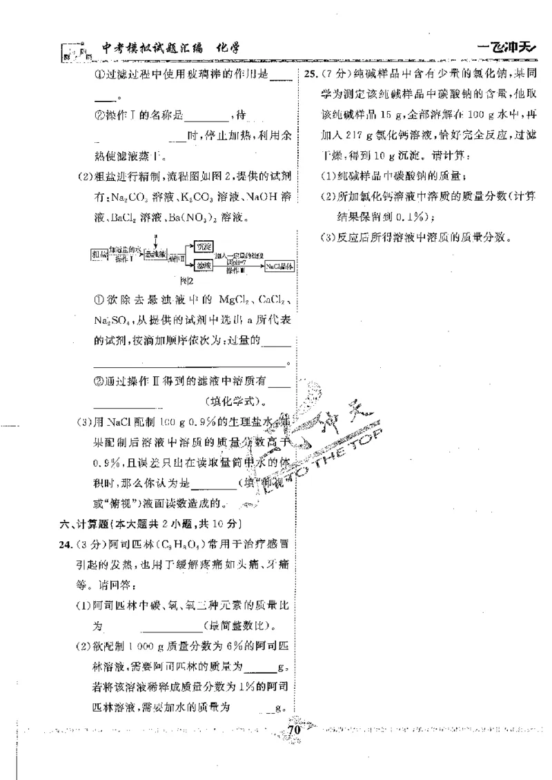 2025《一飞冲天-中考模拟试题汇编》化学_《一飞冲天-中考专项》2026版_一飞冲天-中考模拟试题汇编（2025版）
