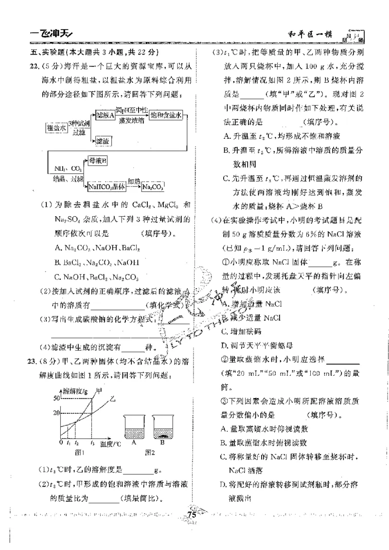 2025《一飞冲天-中考模拟试题汇编》化学_《一飞冲天-中考专项》2026版_一飞冲天-中考模拟试题汇编（2025版）