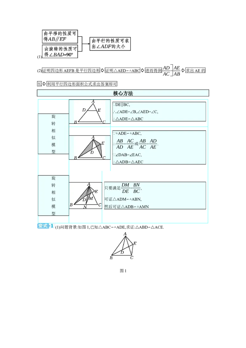 第七章图形的变化章节构建二图形三大变换：平移、对称、旋转学案（含答案）2025年中考数学人教版一轮复习_2数学总复习_2025中考复习资料
