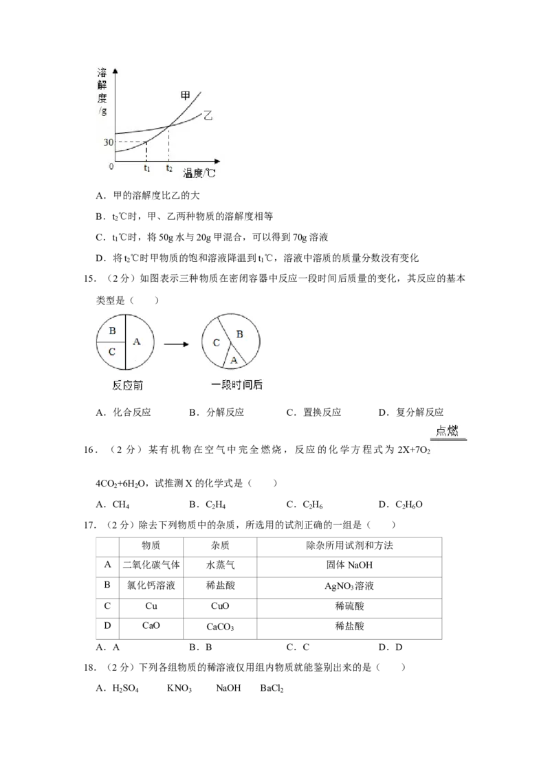 2017年广西柳州市中考化学试题（空白卷）_中考真题_5.化学中考真题2015-2024年_地区卷_广西省_柳州中考化学10-22