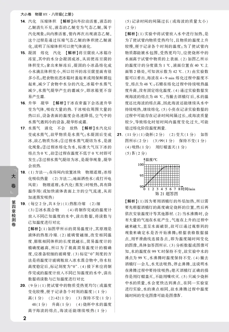 2026《万唯大小卷&bull;物理》8上大卷详解详析(HY)_2026万唯系列预习复习_2026版初中《万唯大小卷》8年级上册（全科多版本）_2026《万唯大小卷&bull;物理》8上(HY)