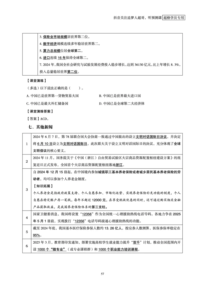 电子版讲义2025时政早自习_2026考公资料_（05）超格_超格时政_时政2025超格时政早自习（适用事业编、教师编、三支一扶、国央企等）_讲义