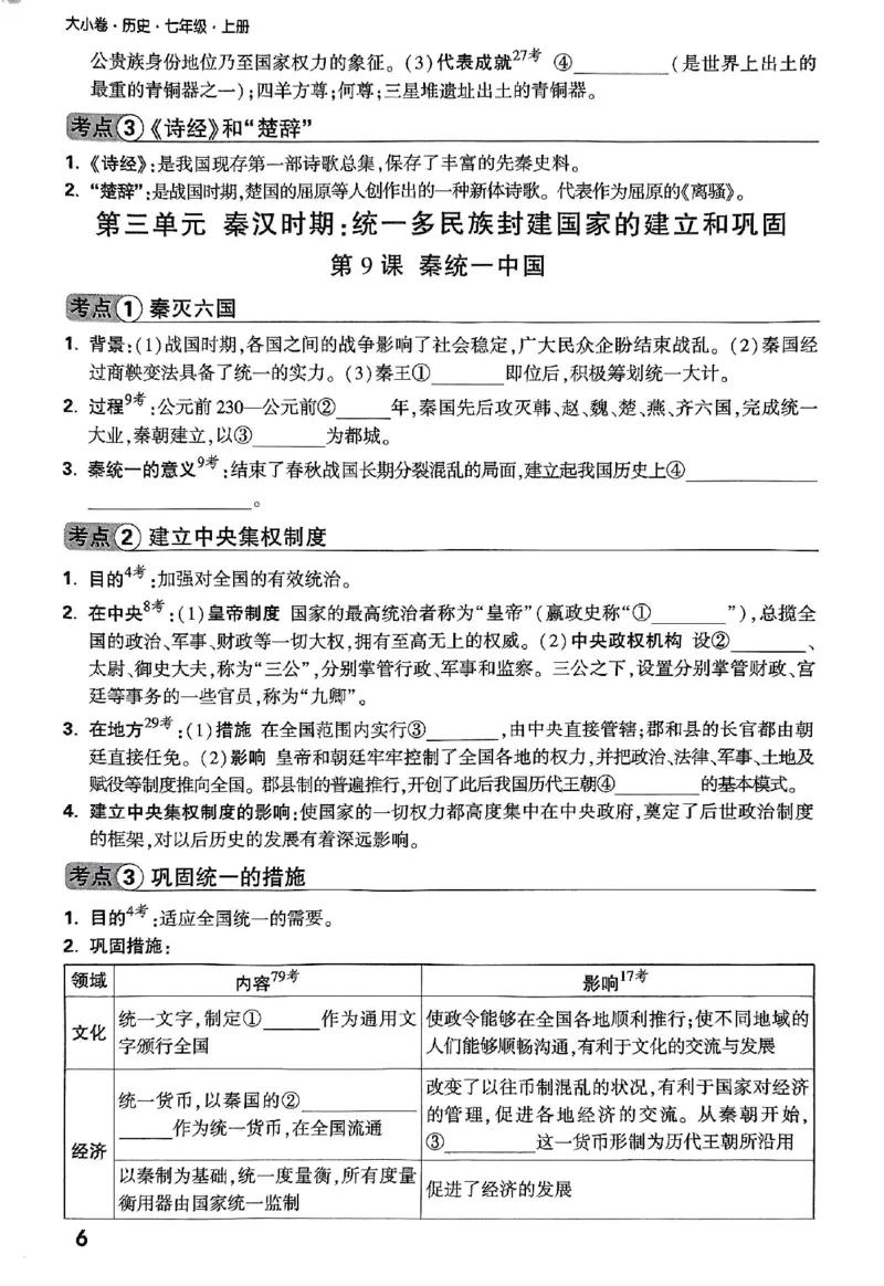2026《万唯大小卷&bull;历史》7上教材基础知识记背_2026万唯系列预习复习_2026版初中《万唯大小卷》7年级上册（全科多版本）_2026《万唯大小卷&bull;历史》7上