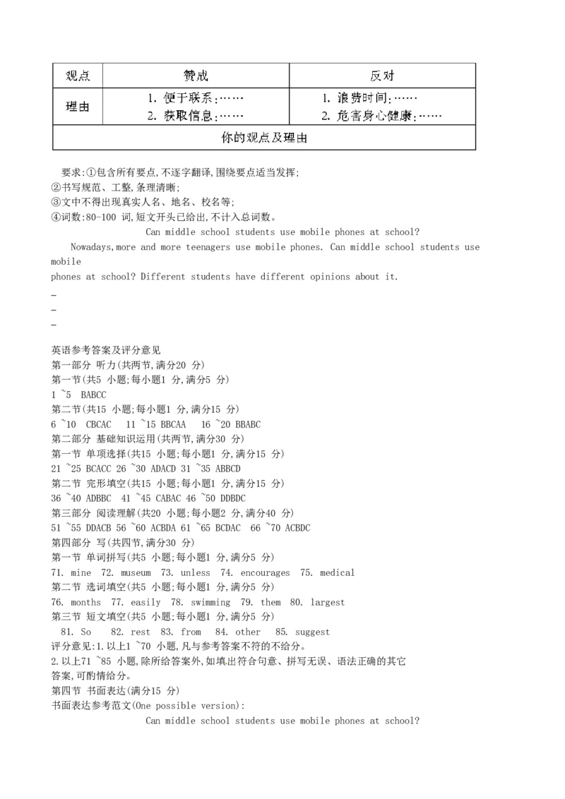 2016年四川省南充市中考英语真题及答案_中考真题_3.英语中考真题2015-2024年_地区卷_四川省_四川南充英语16-22