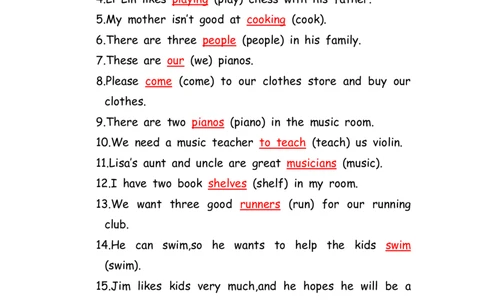 No.189适当形式填空100题⑤答案解析_初中英语语法_最全初中英语语法习题_No.189适当形式填空100题⑤