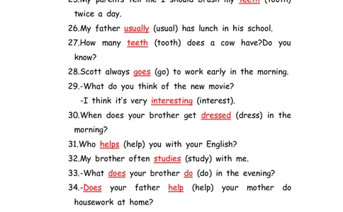 No.189适当形式填空100题⑤答案解析_初中英语语法_最全初中英语语法习题_No.189适当形式填空100题⑤