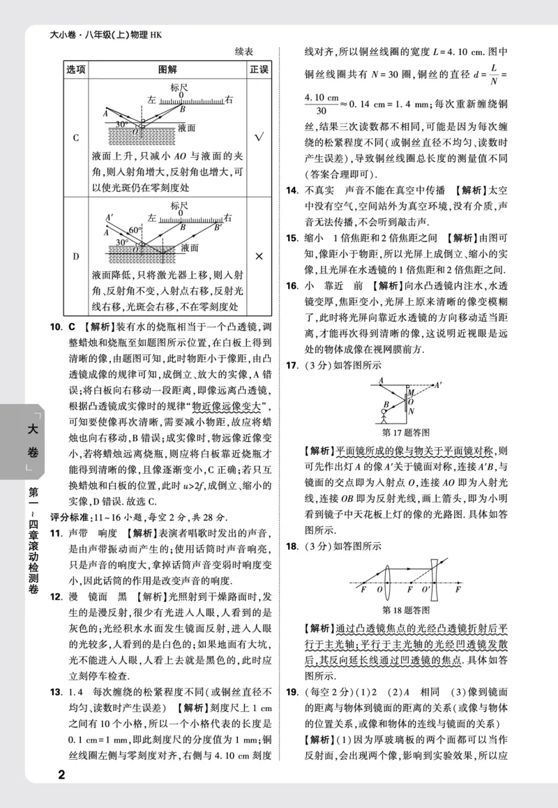 2026《万唯大小卷&bull;物理》8上大卷详解详析(HK)_2026万唯系列预习复习_2026版初中《万唯大小卷》8年级上册（全科多版本）_2026《万唯大小卷&bull;物理》8上(HK)