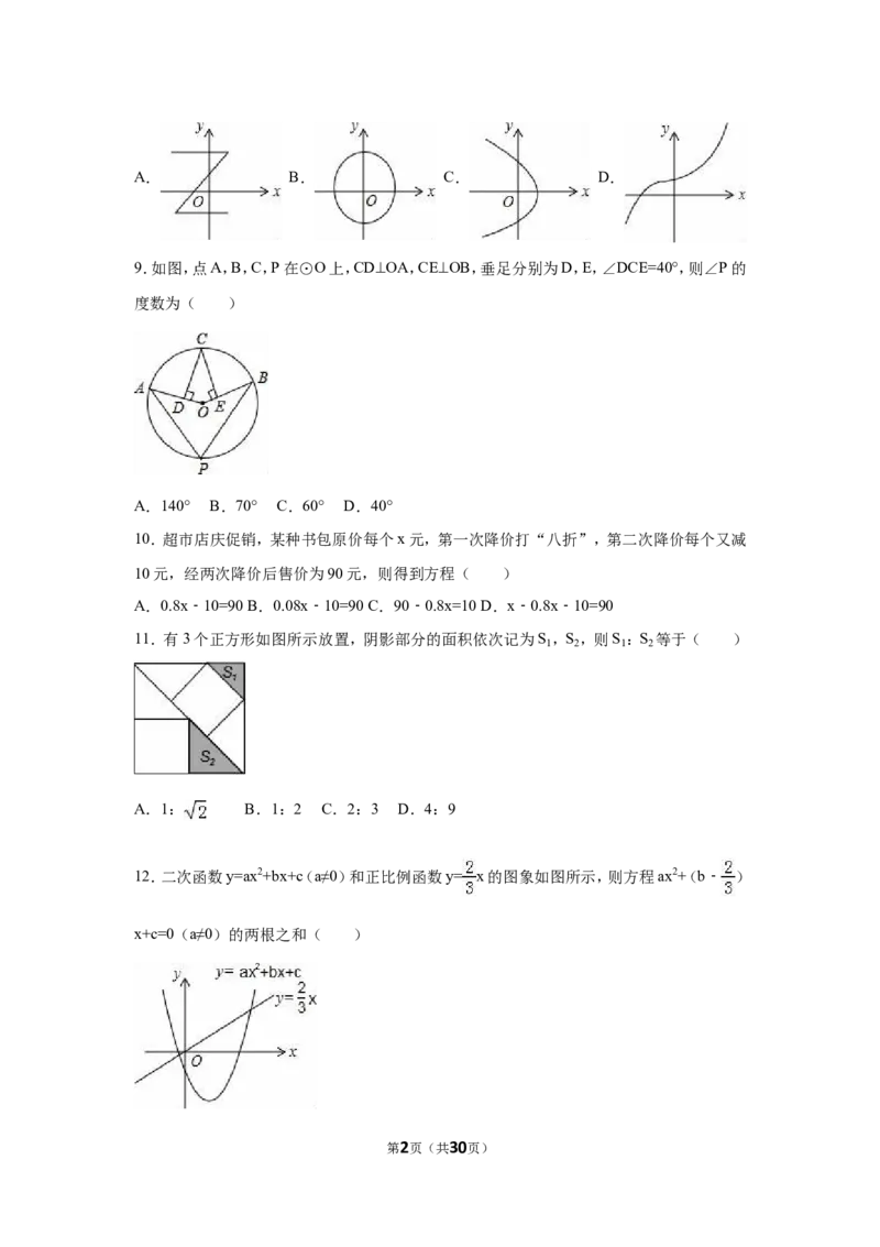2016年广西省南宁市中考数学试卷（含解析版）_中考真题_2.数学中考真题2015-2024年_2016年全国中考数学160份