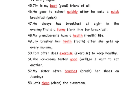 No.194适当形式填空100题⑩答案解析_初中英语语法_最全初中英语语法习题_No.194适当形式填空100题⑩