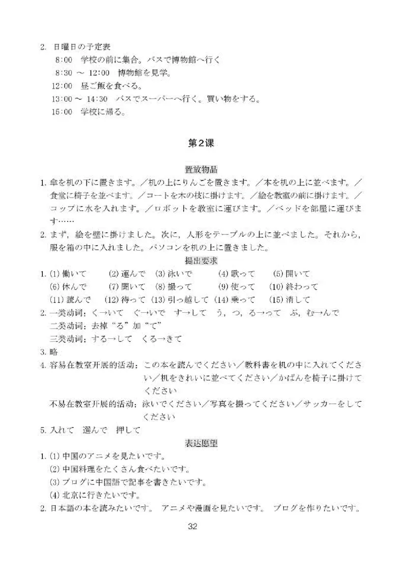 人教版8年级日语全一册高清教材_4-教培资料-26年最新资料-同步更新_初中高中教资_03科三专项（进去保存报考的学科即可）_02科三专项（笔记真题思维导图教学设计版本二）