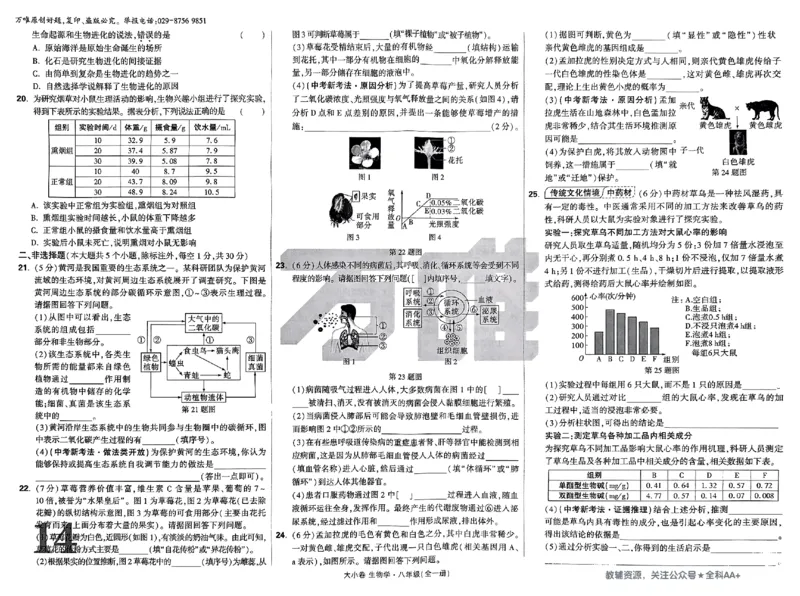 2026《万唯大小卷&bull;生物》8上大卷(RJ)_2026万唯系列预习复习_2026版初中《万唯大小卷》8年级上册（全科多版本）_2026《万唯大小卷&bull;生物》8全(RJ)