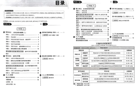 2026《万唯大小卷&bull;生物》8上大卷(RJ)_2026万唯系列预习复习_2026版初中《万唯大小卷》8年级上册（全科多版本）_2026《万唯大小卷&bull;生物》8全(RJ)