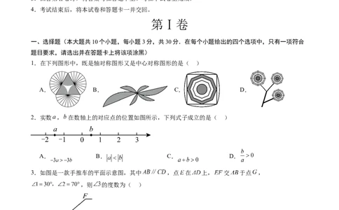 数学（考试版A4）_2数学总复习_赠送：2024中考模拟题数学_三模（42套）_数学（山东青岛卷）