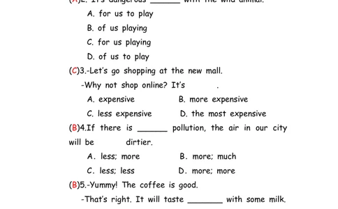 No.104形容词练习题②答案解析_初中英语语法_最全初中英语语法习题_No.104形容词练习题②
