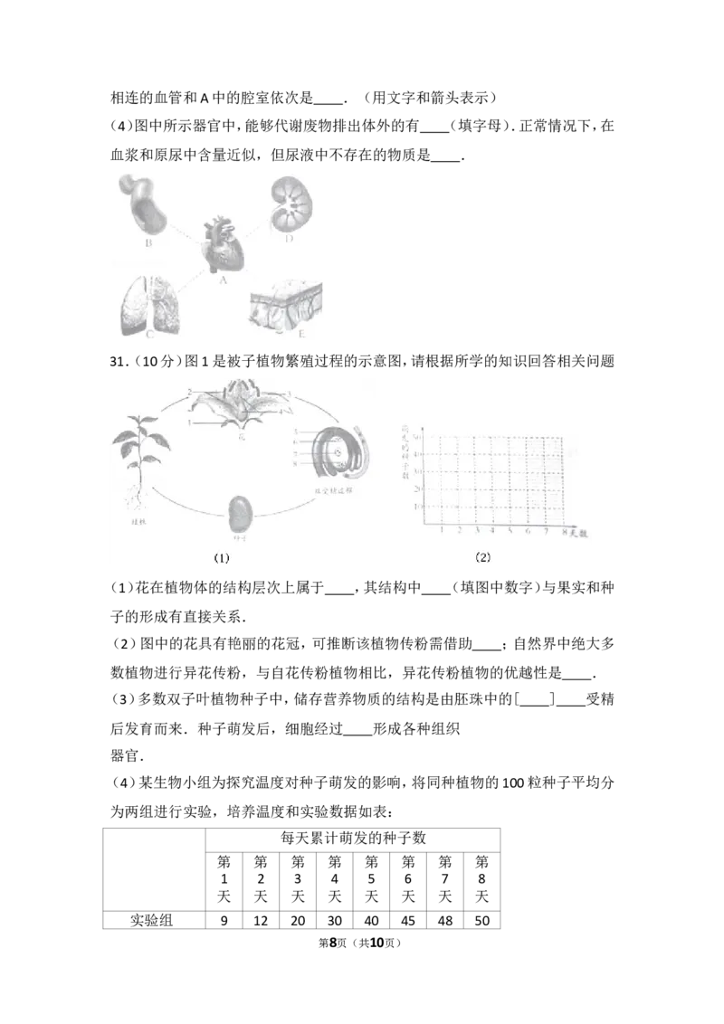 2016潍坊市中考生物试题带答案(word版)_中考真题_8.生物中考真题2015-2024年_地区卷_山东省_山东潍坊中考生物08-21