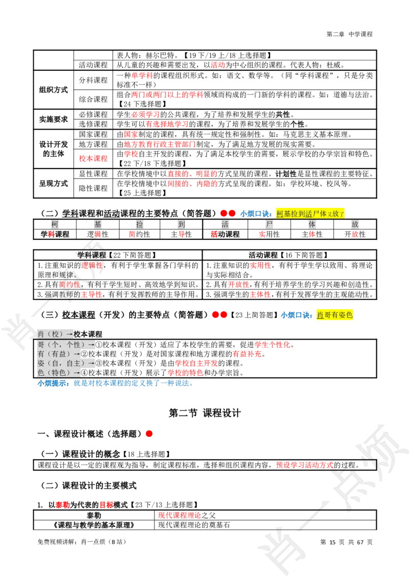 ①中学科二系统知识讲义-2025下肖一点烦_4-教培资料-26年最新资料-同步更新_科一科二电子资料合集中小幼（笔记真题知识点汇总等）文件多，按需保存_09肖一点烦_中学