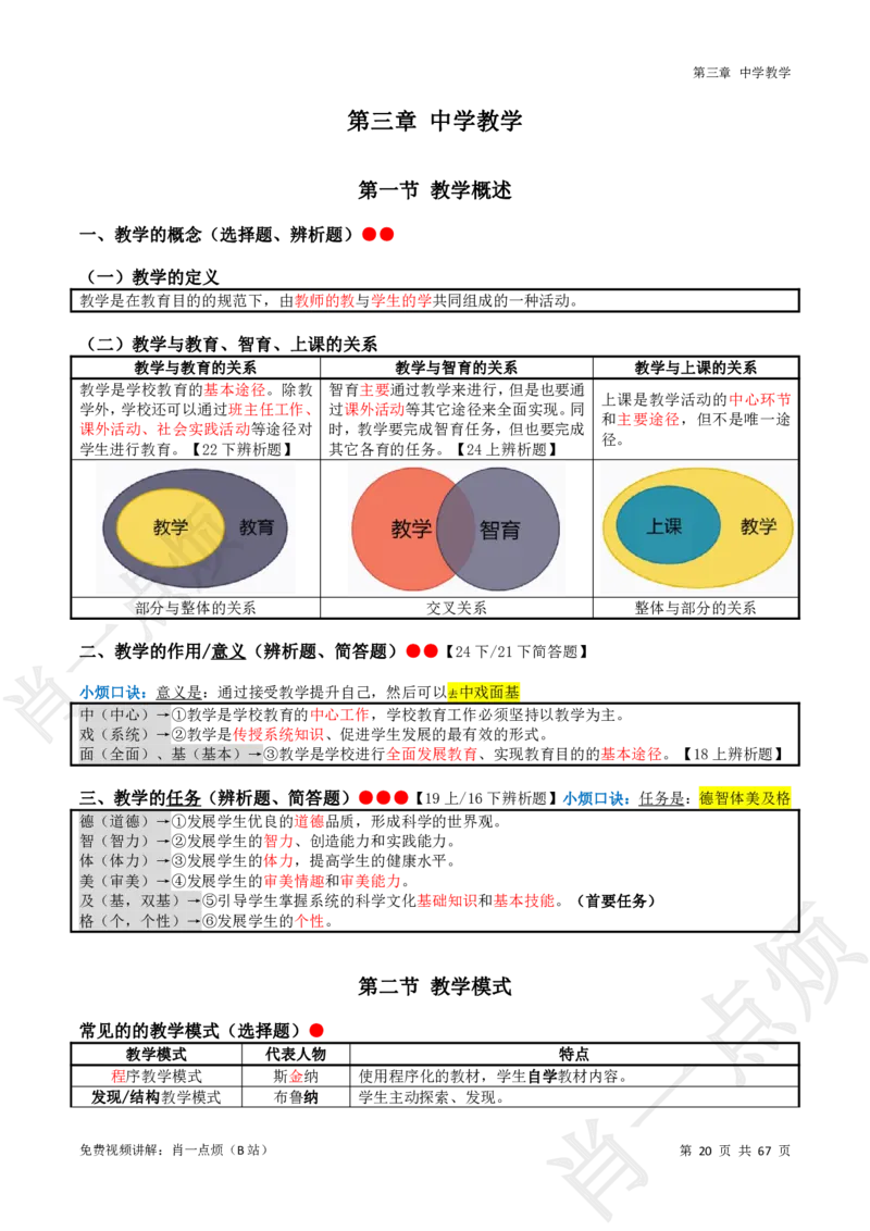 ①中学科二系统知识讲义-2025下肖一点烦_4-教培资料-26年最新资料-同步更新_科一科二电子资料合集中小幼（笔记真题知识点汇总等）文件多，按需保存_09肖一点烦_中学