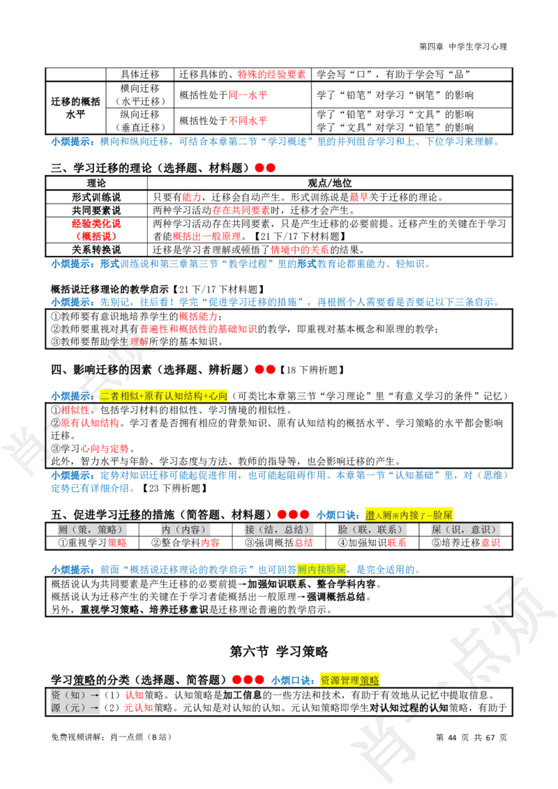 ①中学科二系统知识讲义-2025下肖一点烦_4-教培资料-26年最新资料-同步更新_科一科二电子资料合集中小幼（笔记真题知识点汇总等）文件多，按需保存_09肖一点烦_中学
