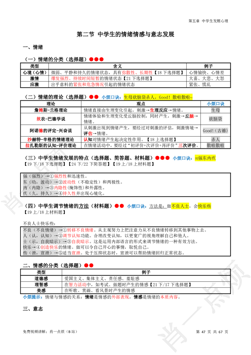 ①中学科二系统知识讲义-2025下肖一点烦_4-教培资料-26年最新资料-同步更新_科一科二电子资料合集中小幼（笔记真题知识点汇总等）文件多，按需保存_09肖一点烦_中学