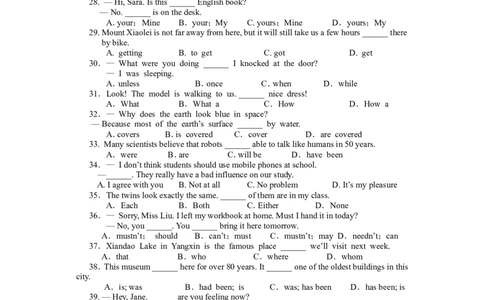 2016年湖北省黄石市中考英语试题及解析_中考真题_3.英语中考真题2015-2024年_地区卷_湖北省_湖北黄石英语10-21
