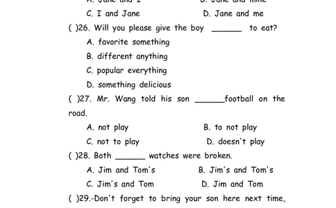 No.143综合训练选择题①_初中英语语法_最全初中英语语法习题_No.143综合训练选择题①