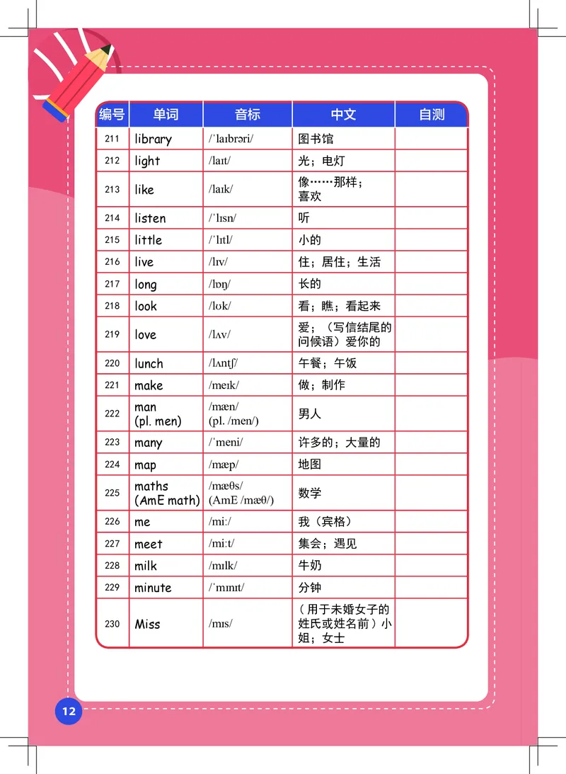 英语核心词汇手册_初中英语语法_最全初中英语语法习题_No.39小学核心词汇手册