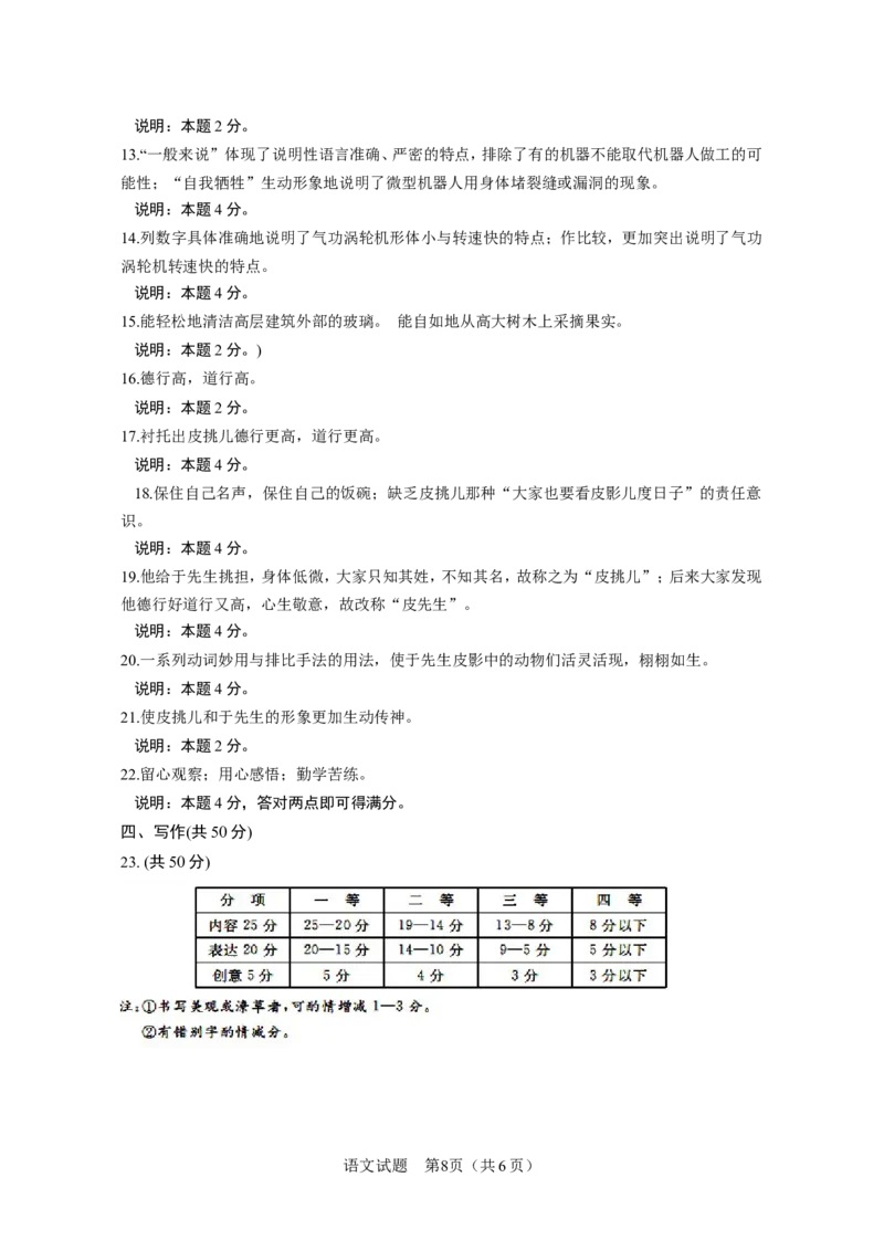 2014年聊城市中考语文试卷及答案_中考真题_1.语文中考真题2015-2024年_地区卷_山东省_山东聊城语文10-21