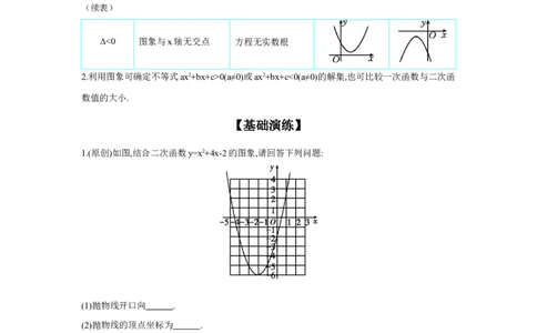 第三章函数第4节二次函数的图象与性质学案（含答案）2025年中考数学人教版一轮复习_2数学总复习_2025中考复习资料_2025年人教版中考数学一轮复习学案(含答案)